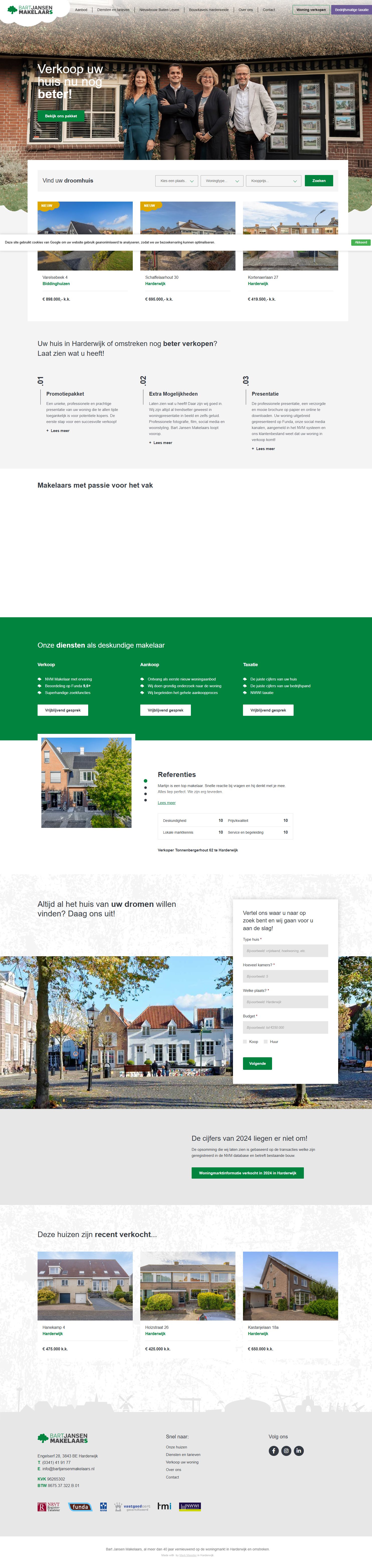 Screenshot der Website von www.bartjansenmakelaars.nl