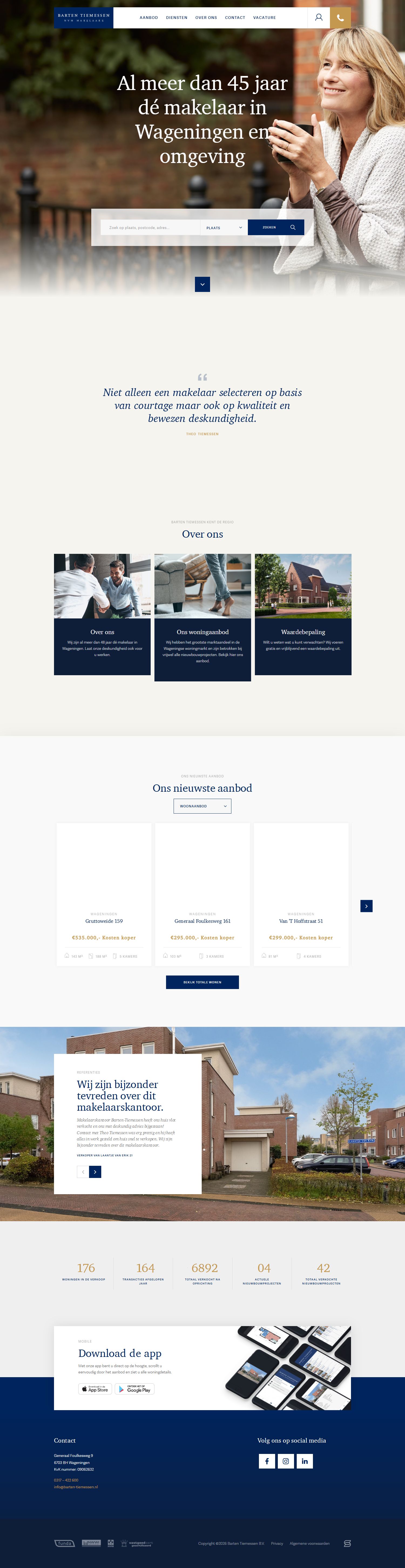 Screenshot der Website von www.barten-tiemessen.nl