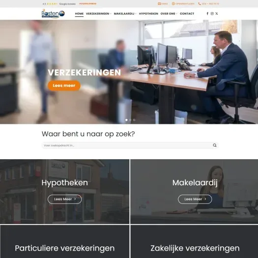 Screenshot van de website van www.verzekeringsplaneet.nl