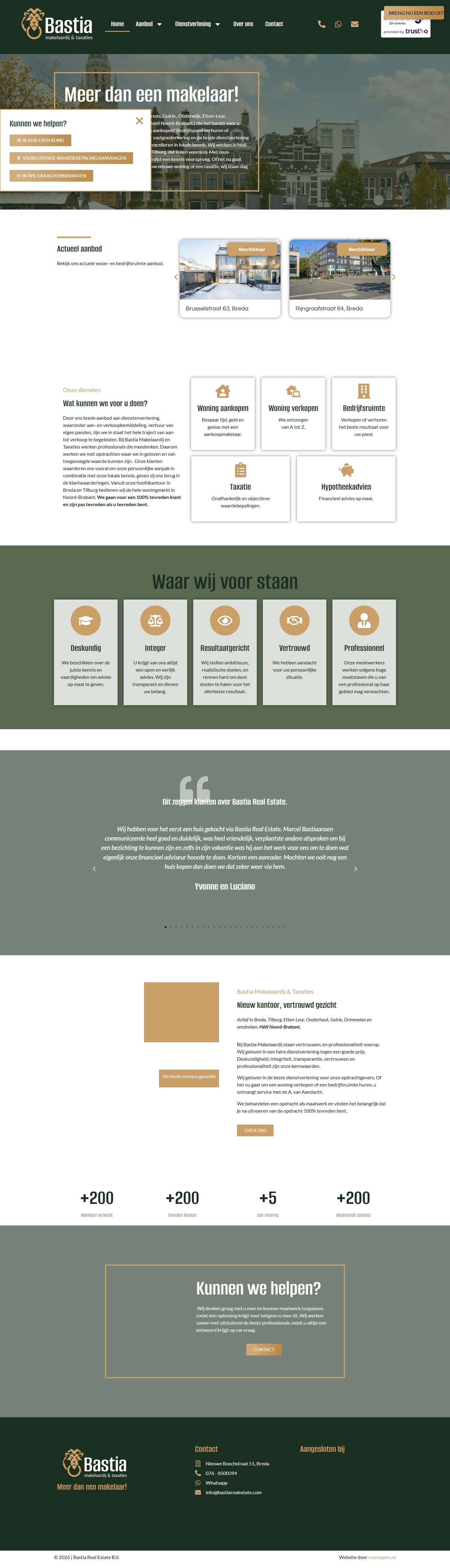 Screenshot der Website von www.bastiarealestate.com