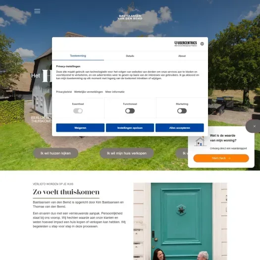 Screenshot van de website van bastiaansenvandenbemd.nl
