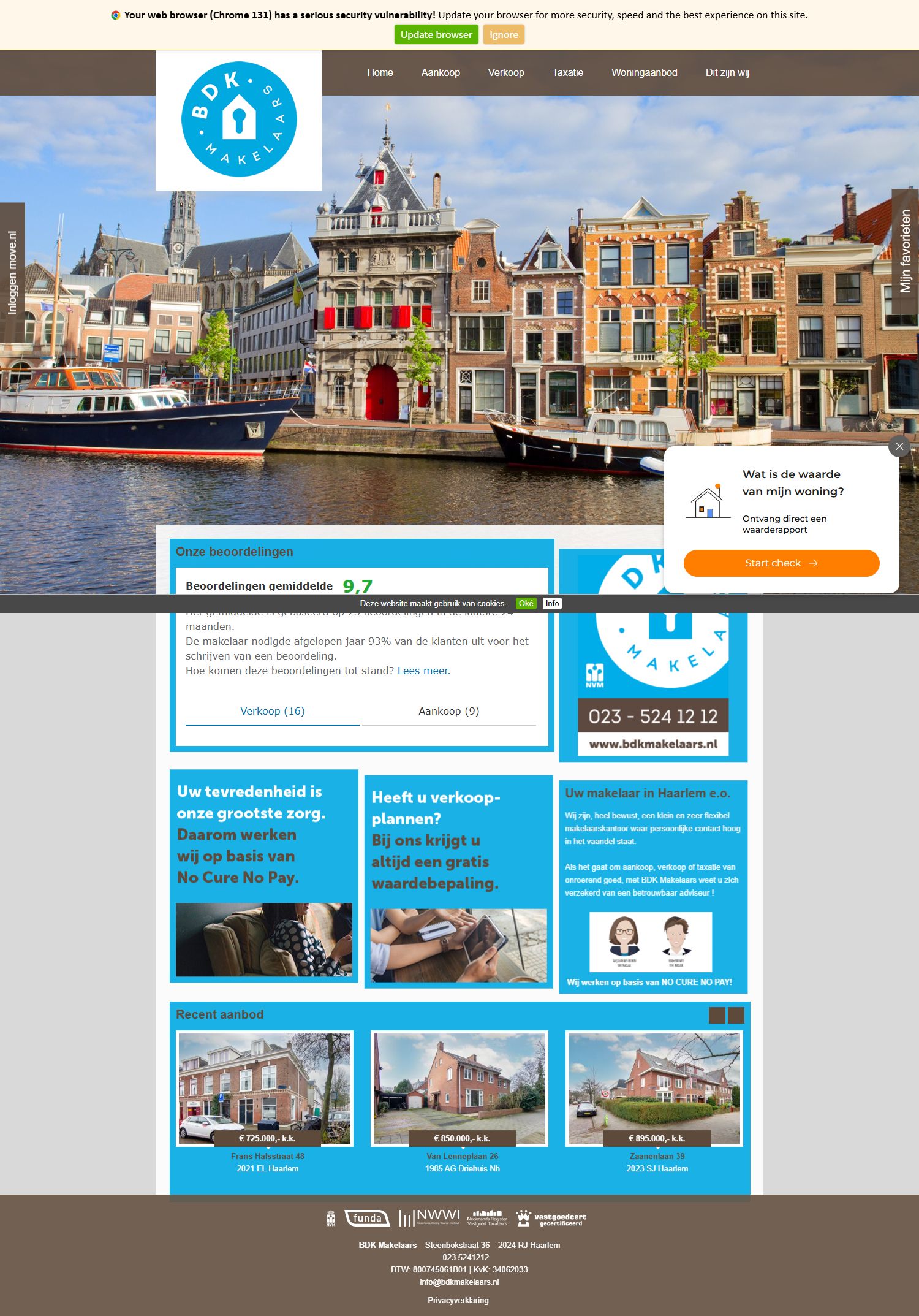 Screenshot der Website von www.bdkmakelaars.nl