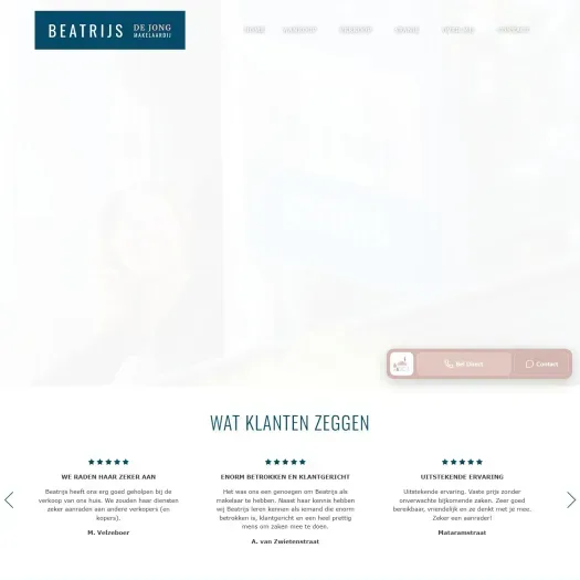 Screenshot der Website von www.beatrijsdejongmakelaardij.nl