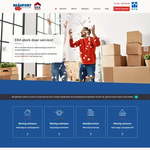 Capture d'écran du site web de www.beaufortmakelaars.nl