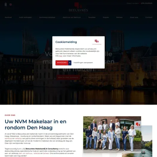 Screenshot van de website van www.beeuwkes.nl