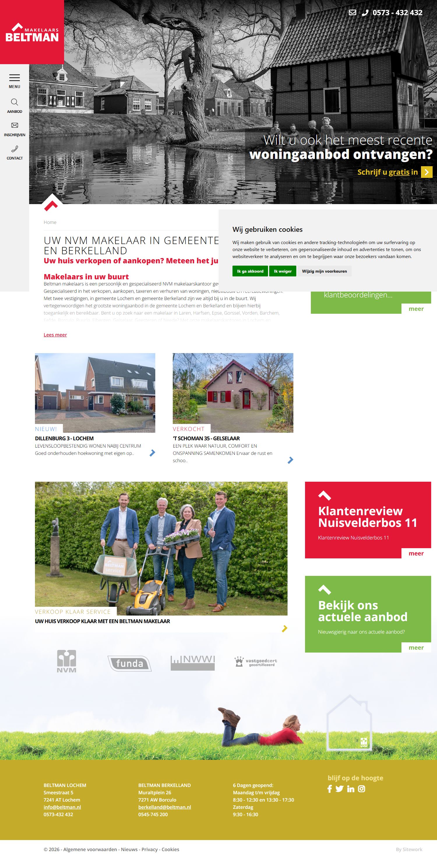 Screenshot der Website von www.beltman.nl