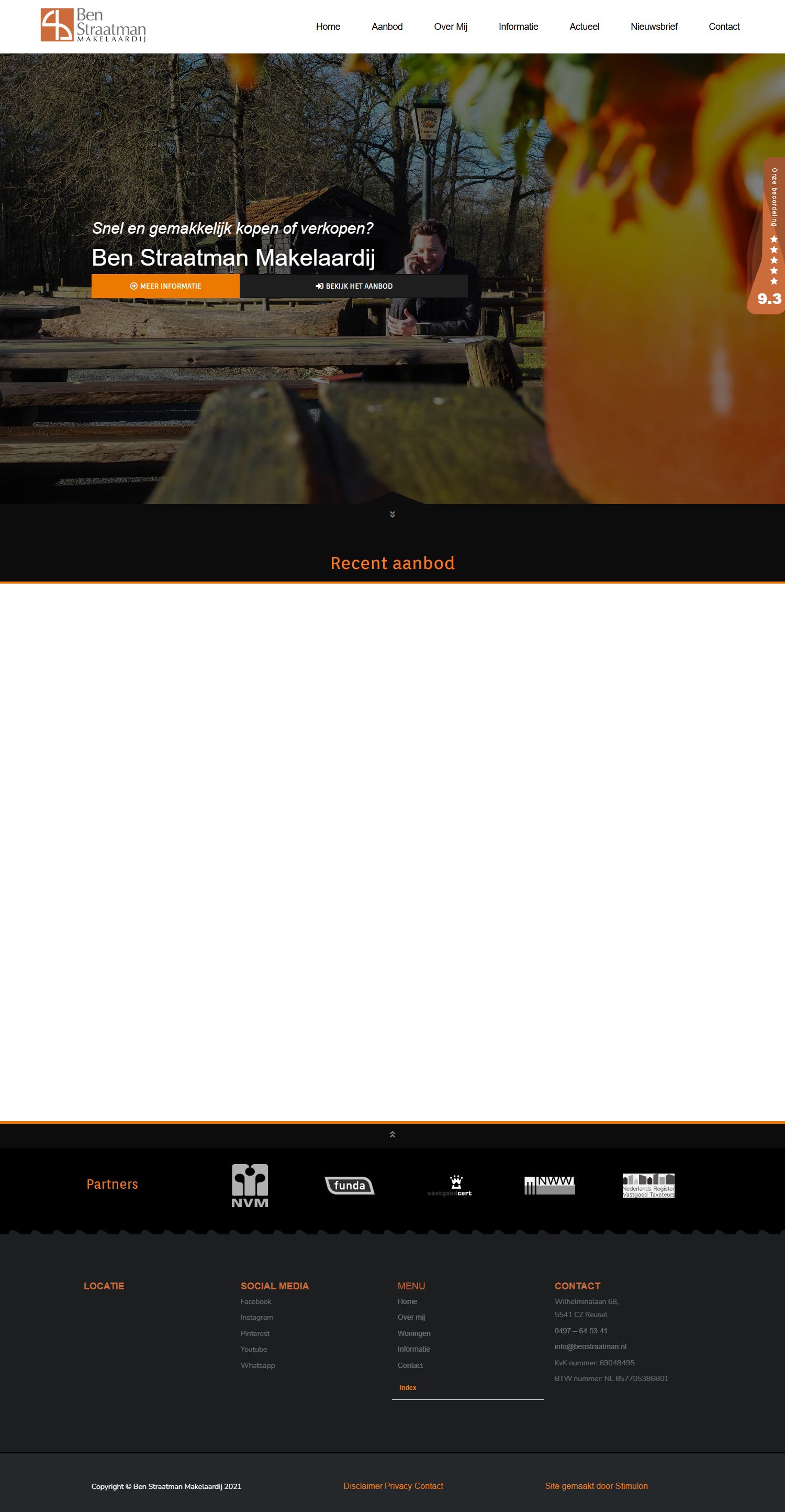 Screenshot der Website von www.benstraatman.nl