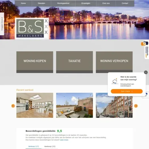 Capture d'écran du site web de www.bensmakelaars.nl