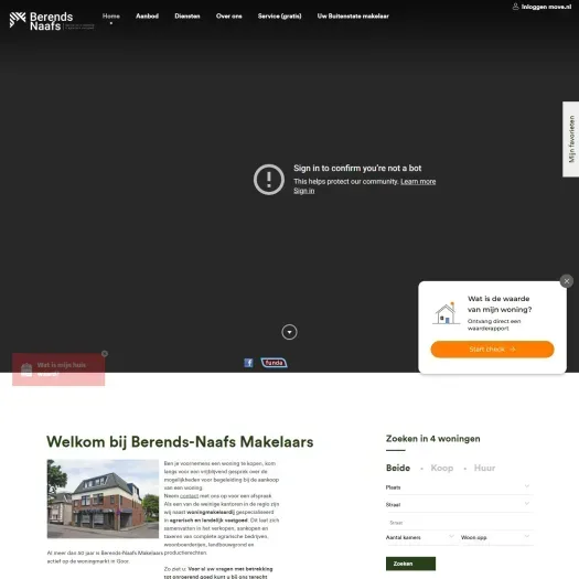 Screenshot van de website van www.berendsnaafs.nl