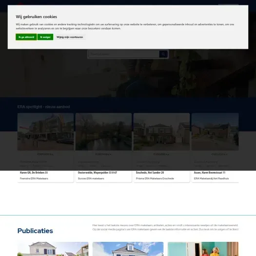 Screenshot van de website van www.bertleistra.nl