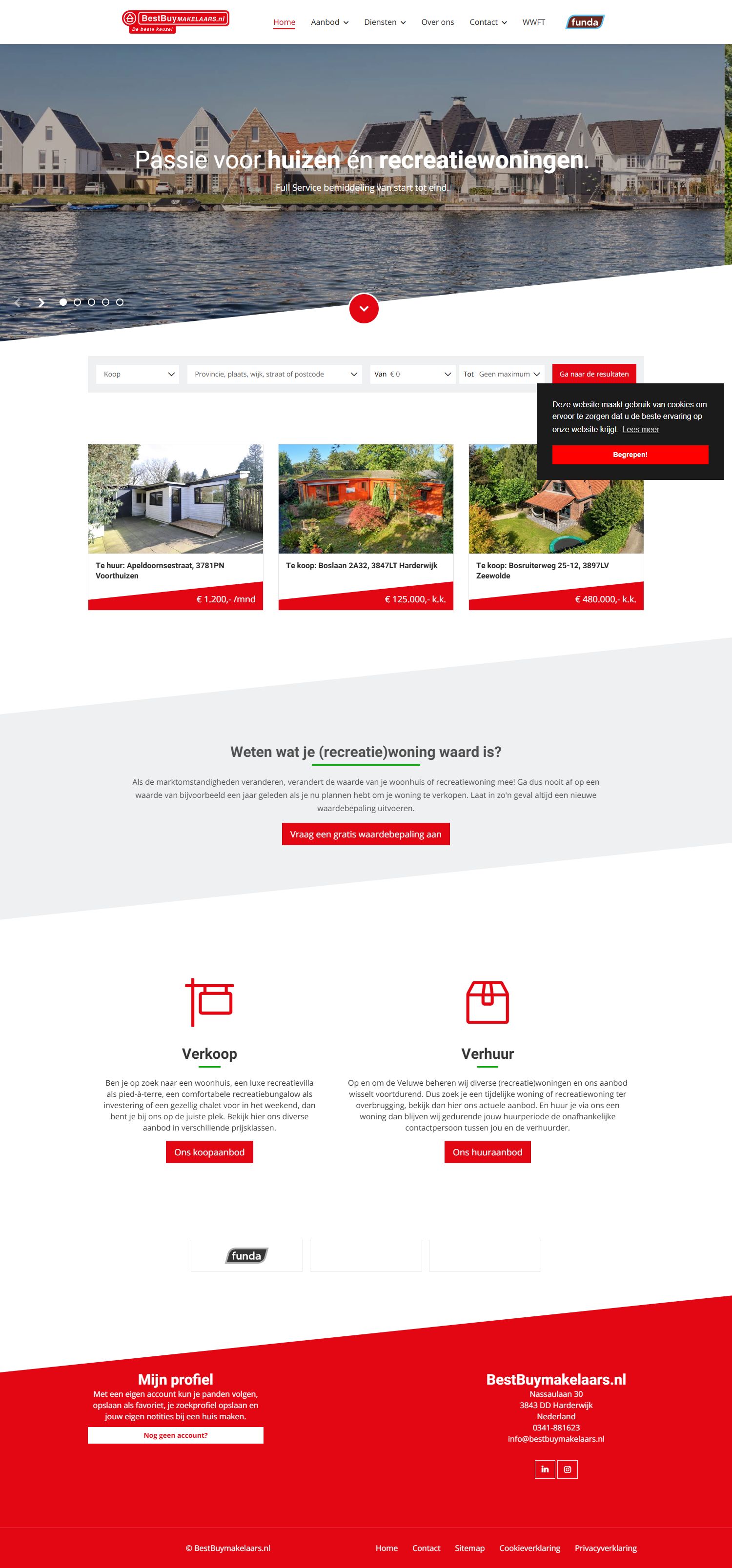 Screenshot der Website von www.bestbuymakelaars.nl