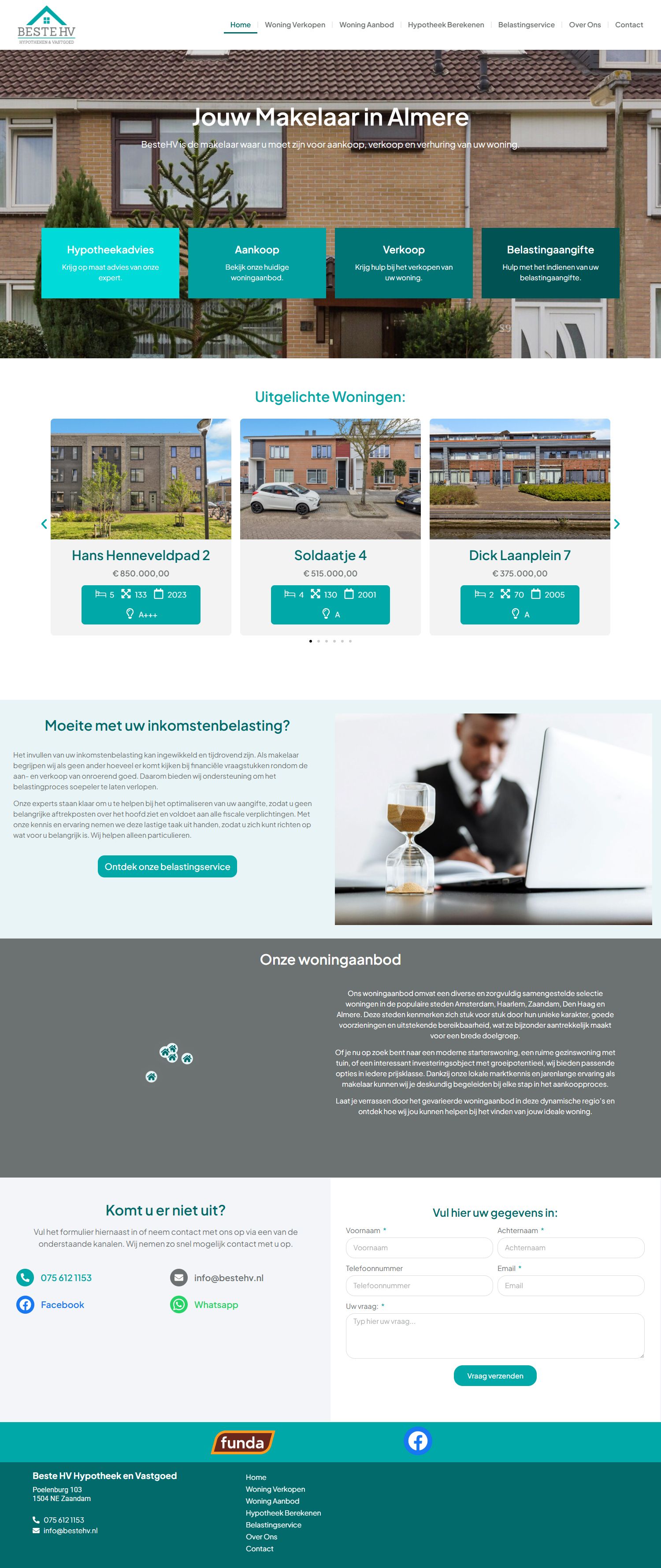 Screenshot der Website von www.bestehv.nl