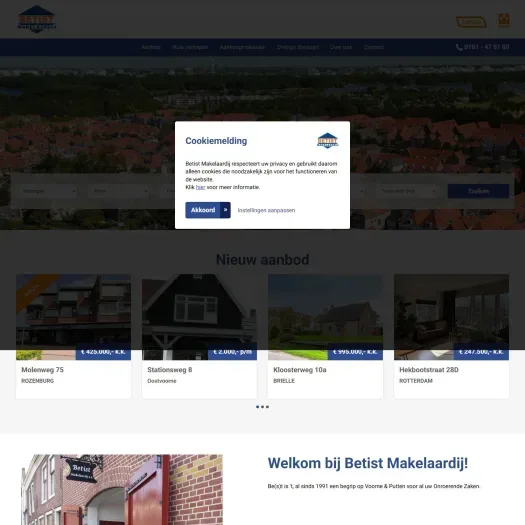 Screenshot der Website von www.betistmakelaardij.nl