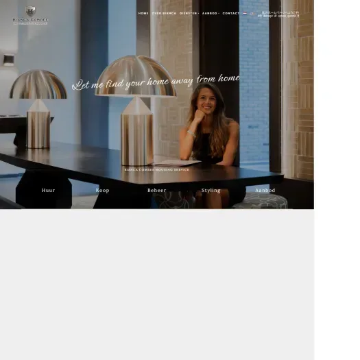 Screenshot of the website of www.biancacombee.nl