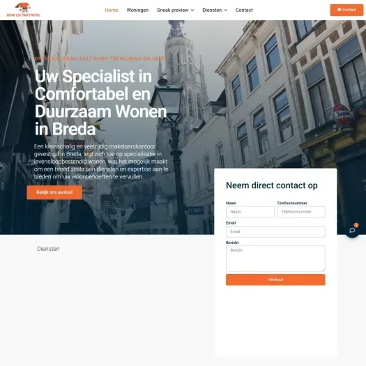 Screenshot van de website van www.binkenpartners.nl