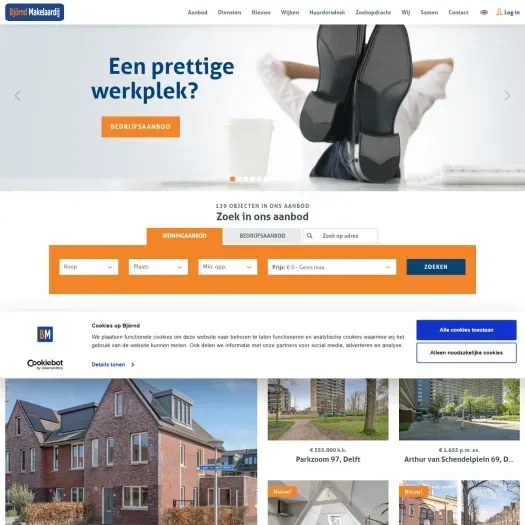 Screenshot of the website of www.bjornd.nl