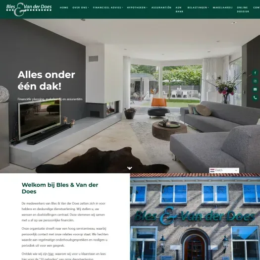 Capture d'écran du site web de www.blesvanderdoes.nl