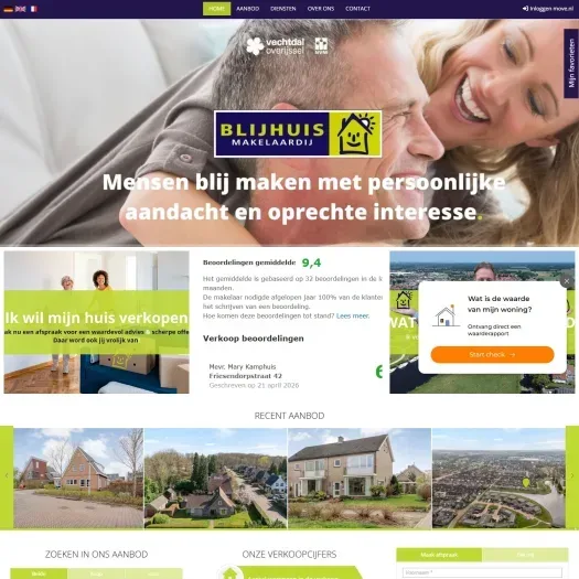 Screenshot der Website von www.blijhuis.nl