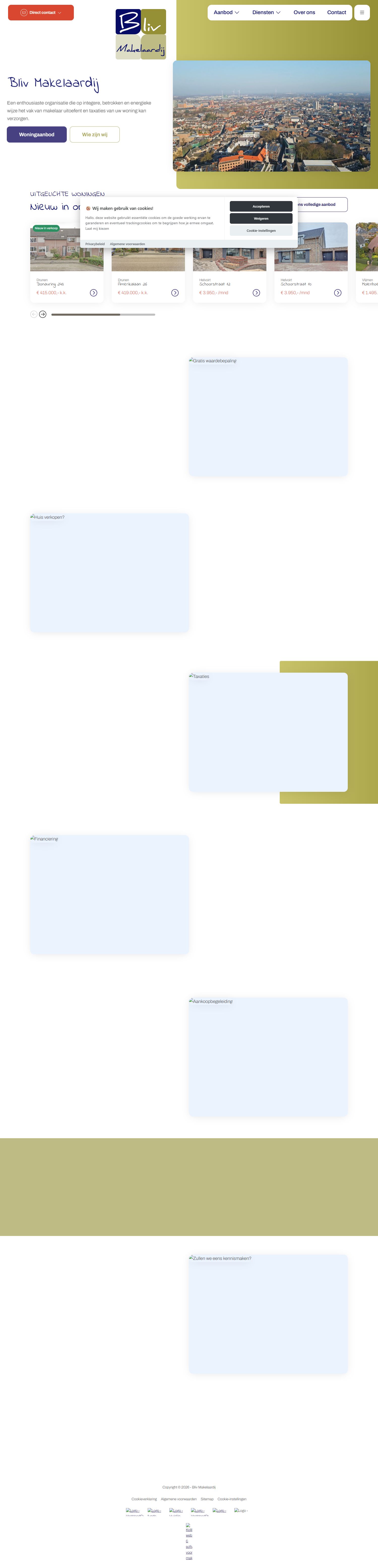 Screenshot of the website of www.bliv.nl