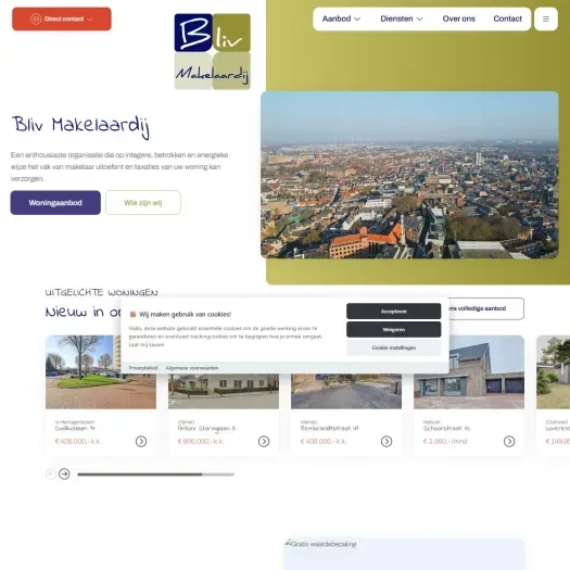 Screenshot van de website van www.bliv.nl