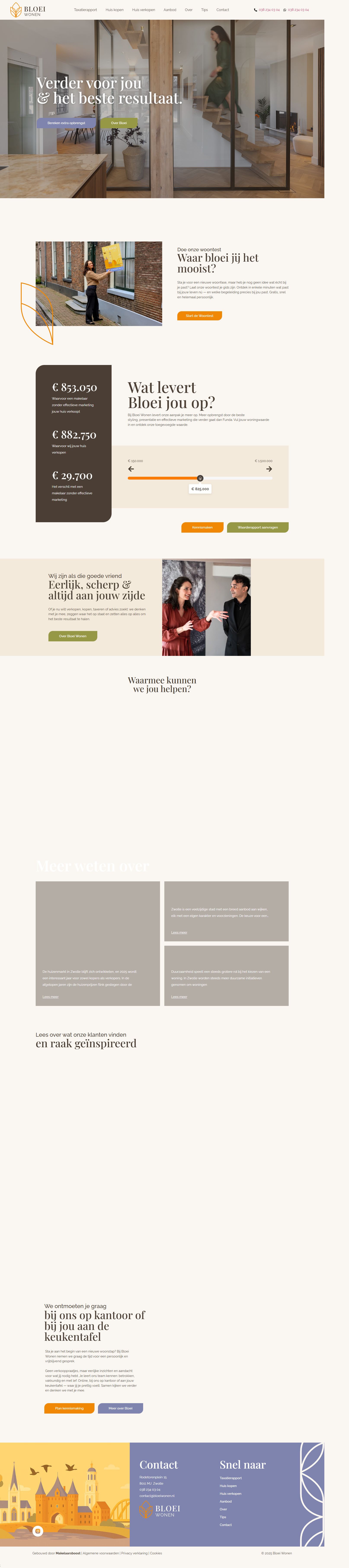 Screenshot of the website of www.bloeiwonen.nl