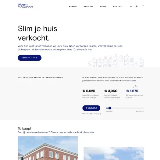 Screenshot der Website von www.bloemmakelaars.nl