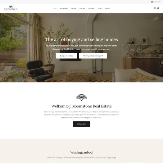 Capture d'écran du site web de www.bloomstonerealestate.com
