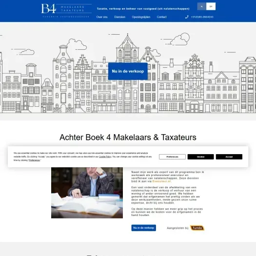 Screenshot van de website van www.boek4.nl
