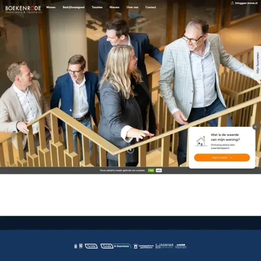 Screenshot van de website van www.boekenrode.nl