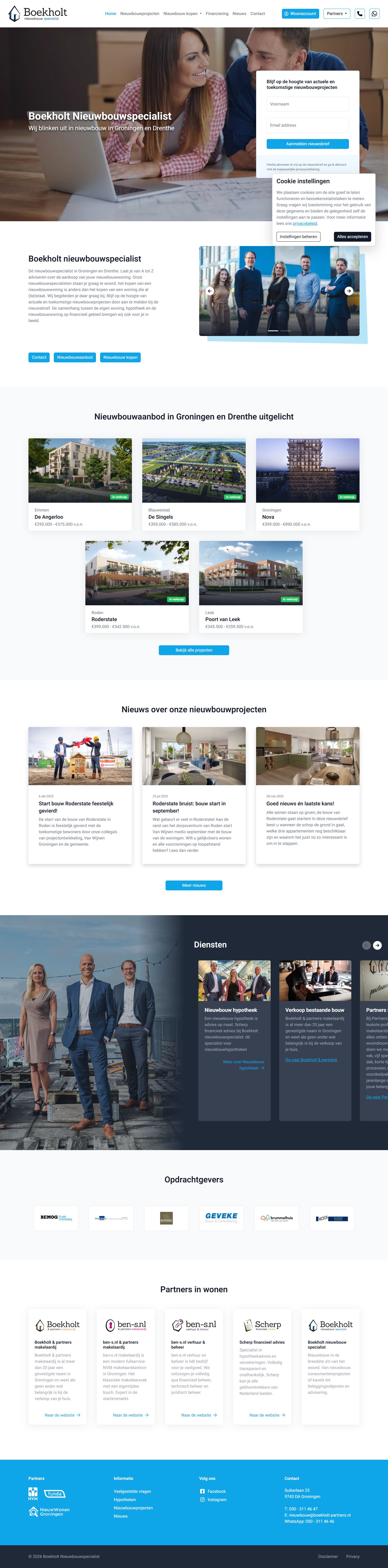 Screenshot der Website von www.boekholtnieuwbouwspecialist.nl