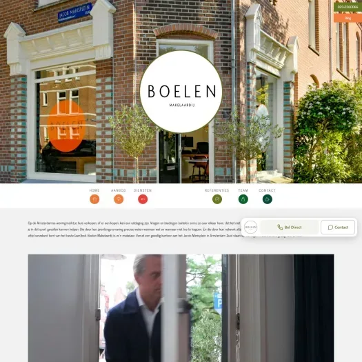 Screenshot of the website of www.boelenmakelaardij.nl