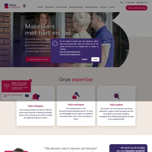 Screenshot van de website van www.boer-gouda.nl