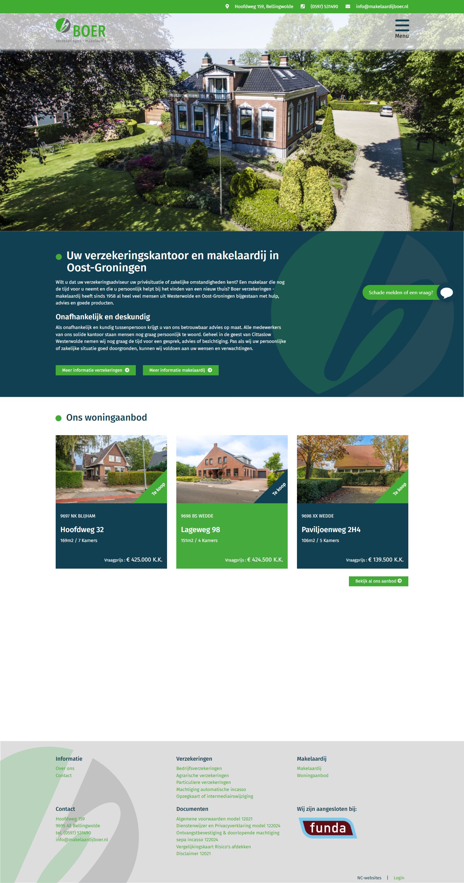 Team foto van Boer verzekeringen en makelaardij