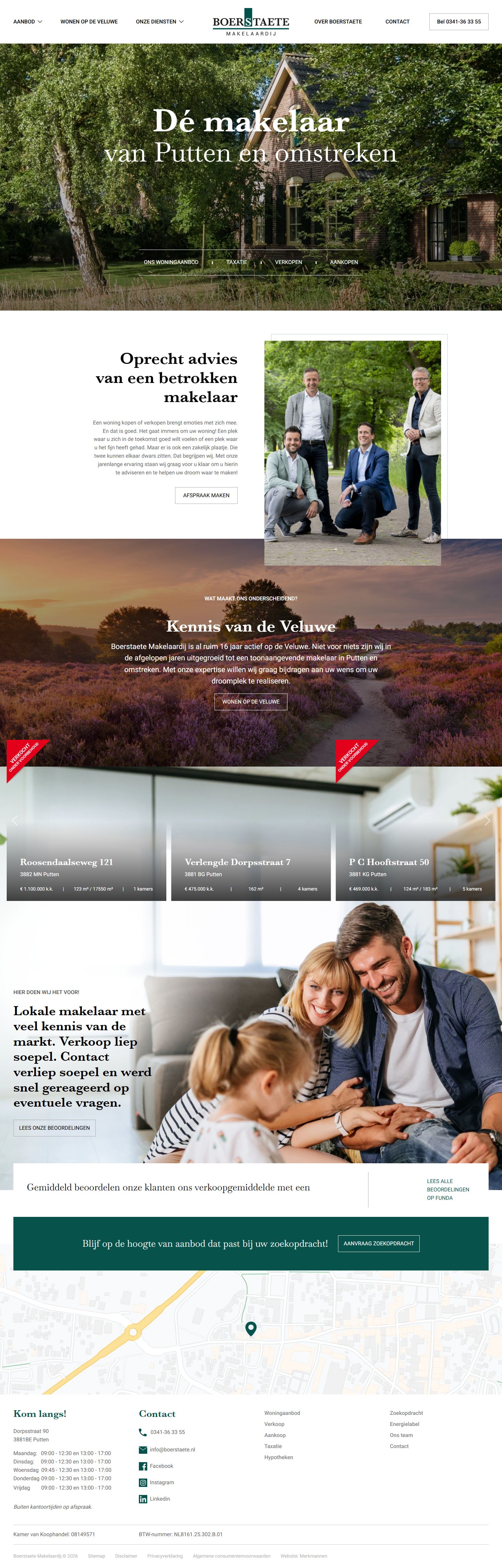Screenshot der Website von www.boerstaete.nl