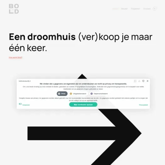 Screenshot van de website van www.boldmakelaardij.nl