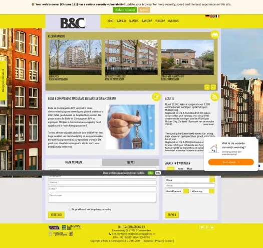 Screenshot der Website von www.bollemakelaardij.nl