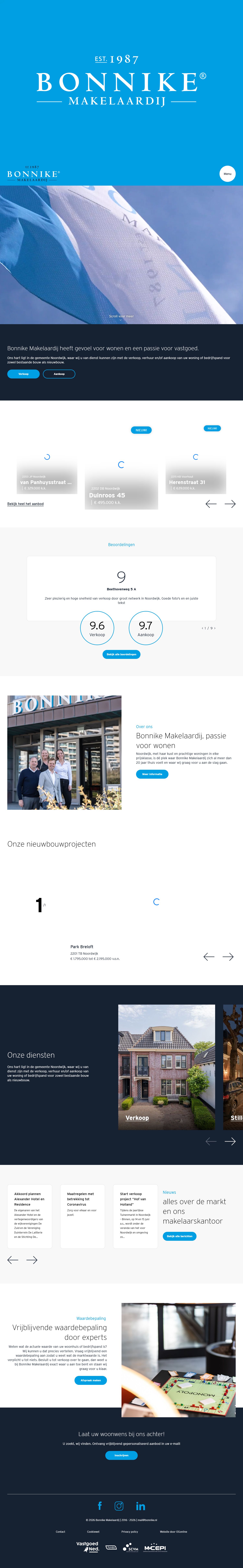 Screenshot der Website von www.bonnike.nl