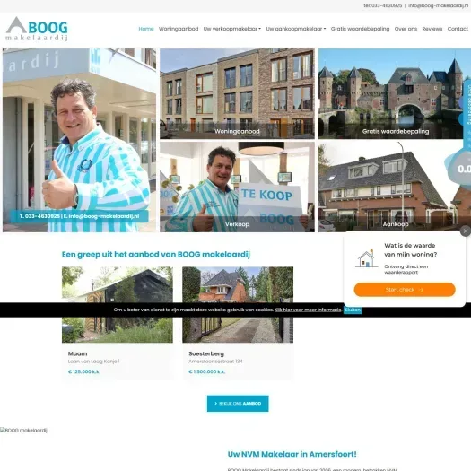 Screenshot van de website van www.boog-makelaardij.nl