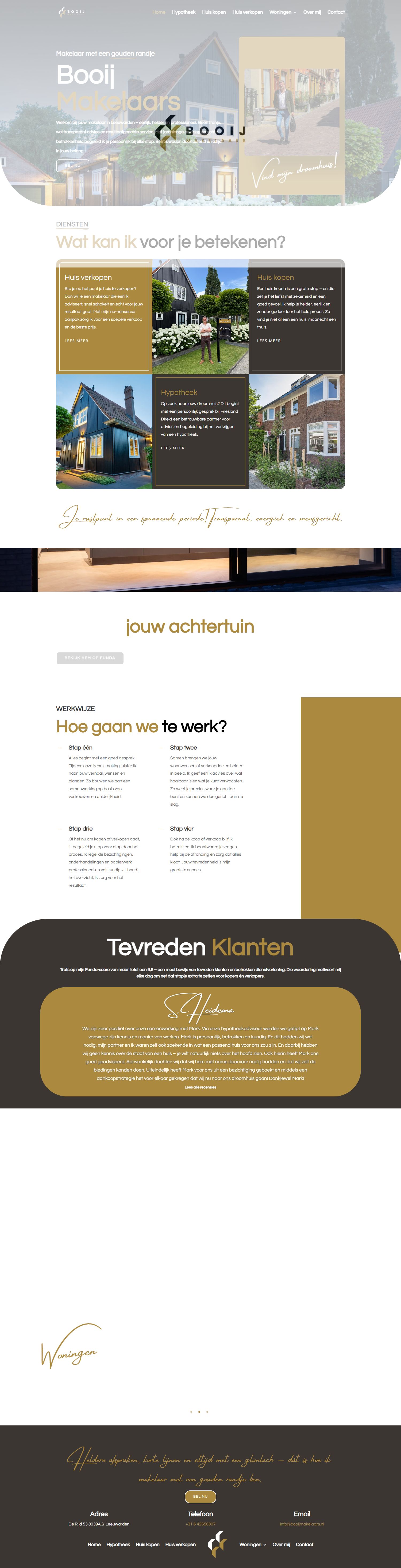 Screenshot der Website von booijmakelaars.nl