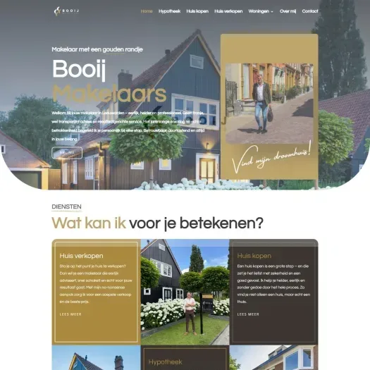 Screenshot van de website van booijmakelaars.nl