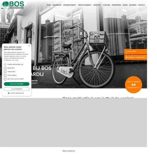 Screenshot van de website van www.bos-makelaardij.nl