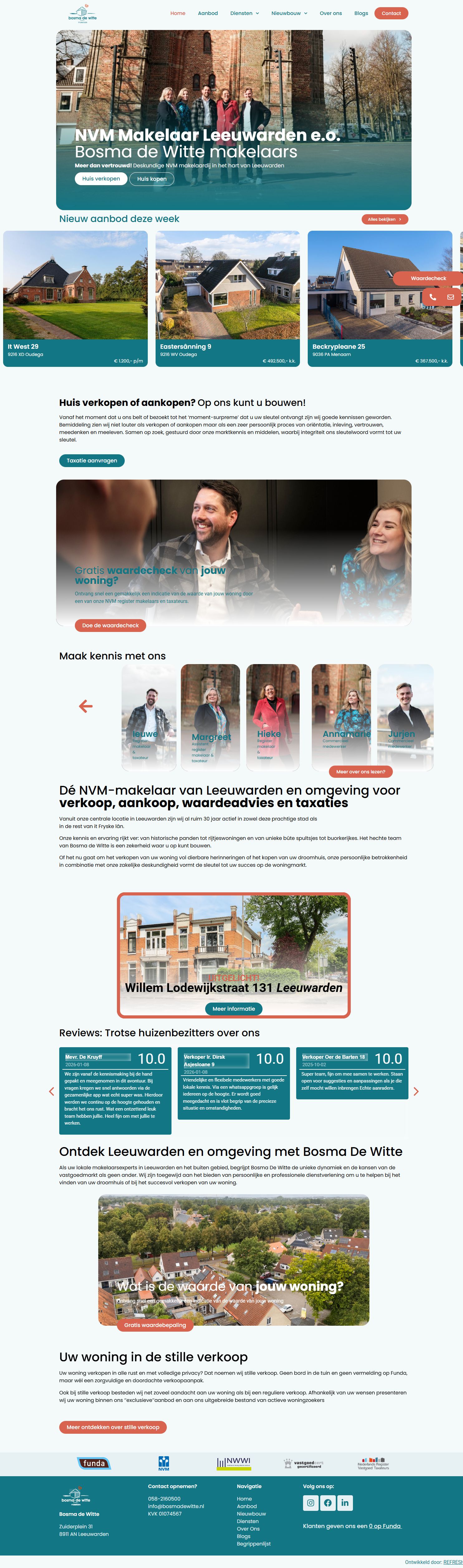 Screenshot der Website von www.bosmadewitte.nl