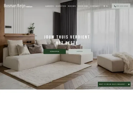 Screenshot of the website of www.bosmanreijn.nl