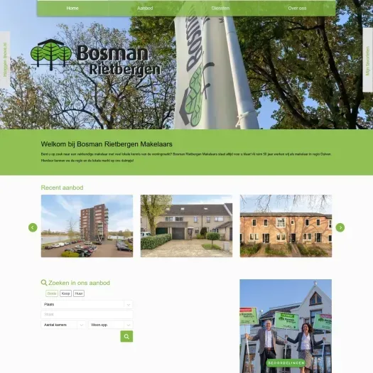 Screenshot of the website of www.bosmanrietbergenmakelaars.nl