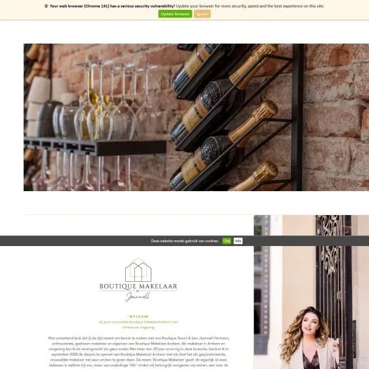 Screenshot van de website van www.boutiquemakelaar.nl