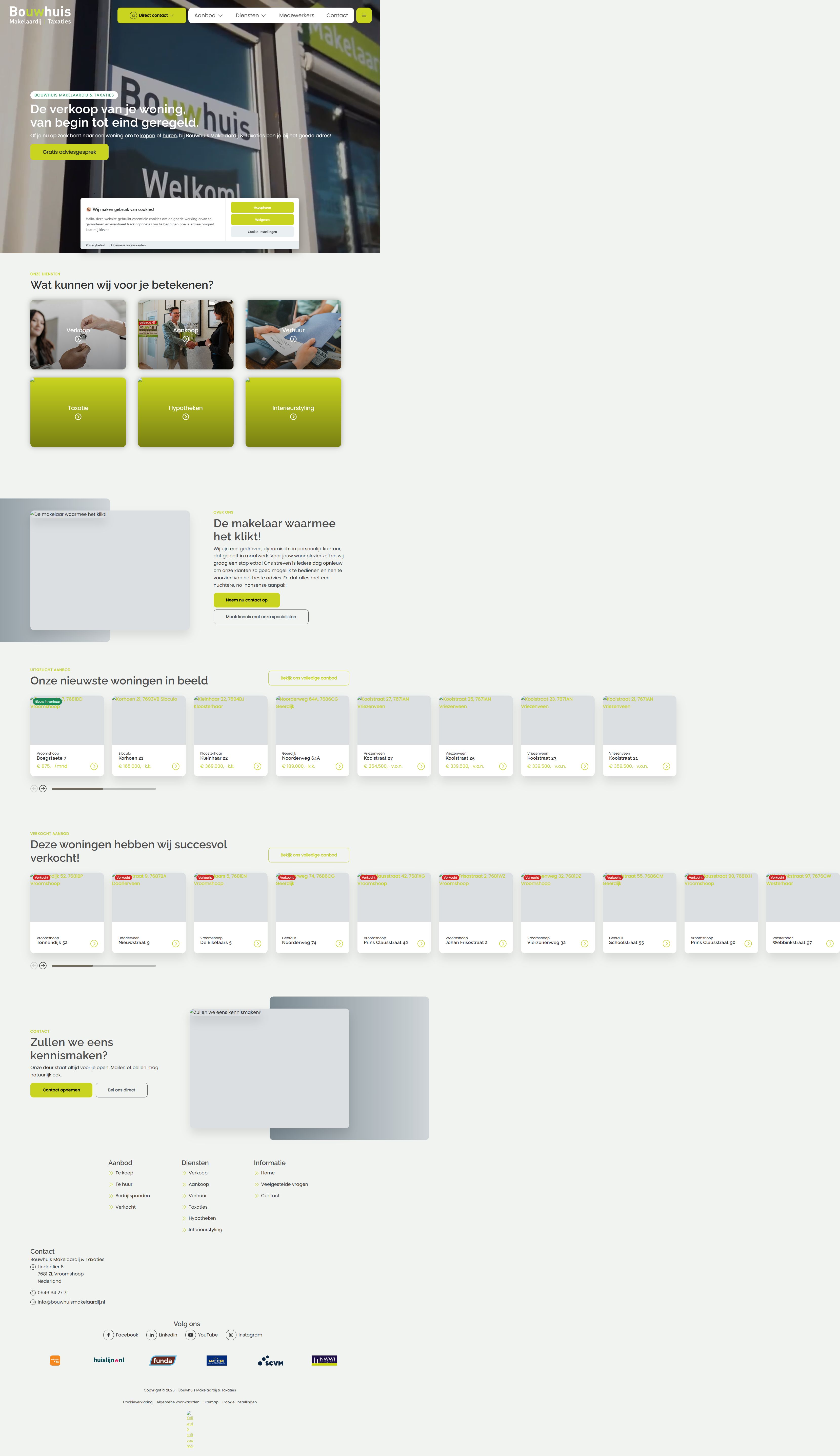 Capture d'écran du site web de www.bouwhuismakelaardij.nl