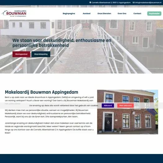 Screenshot der Website von www.makelaardijbouwman.nl
