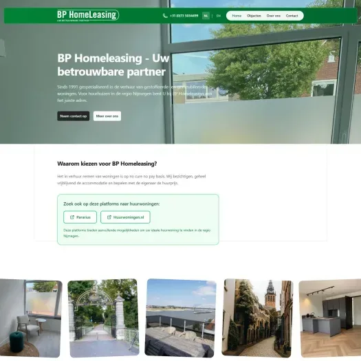 Screenshot van de website van www.bphomeleasing.nl