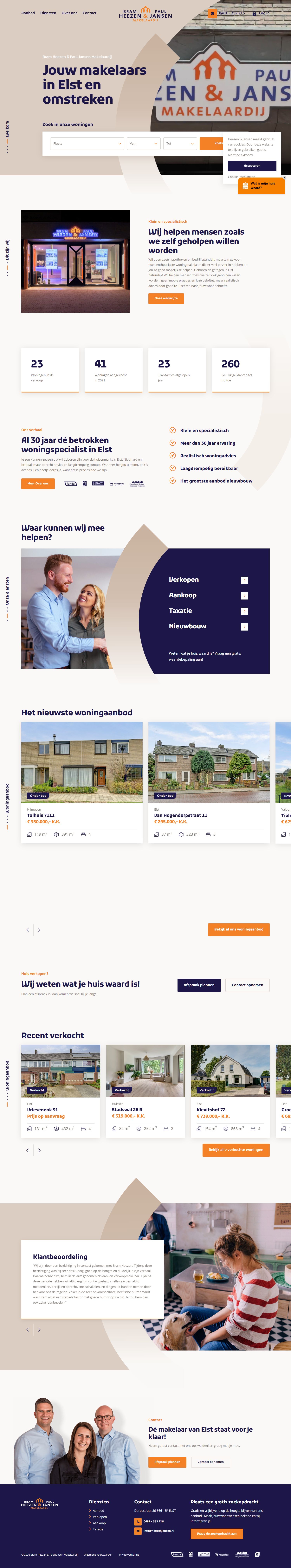 Screenshot der Website von www.heezenjansen.nl