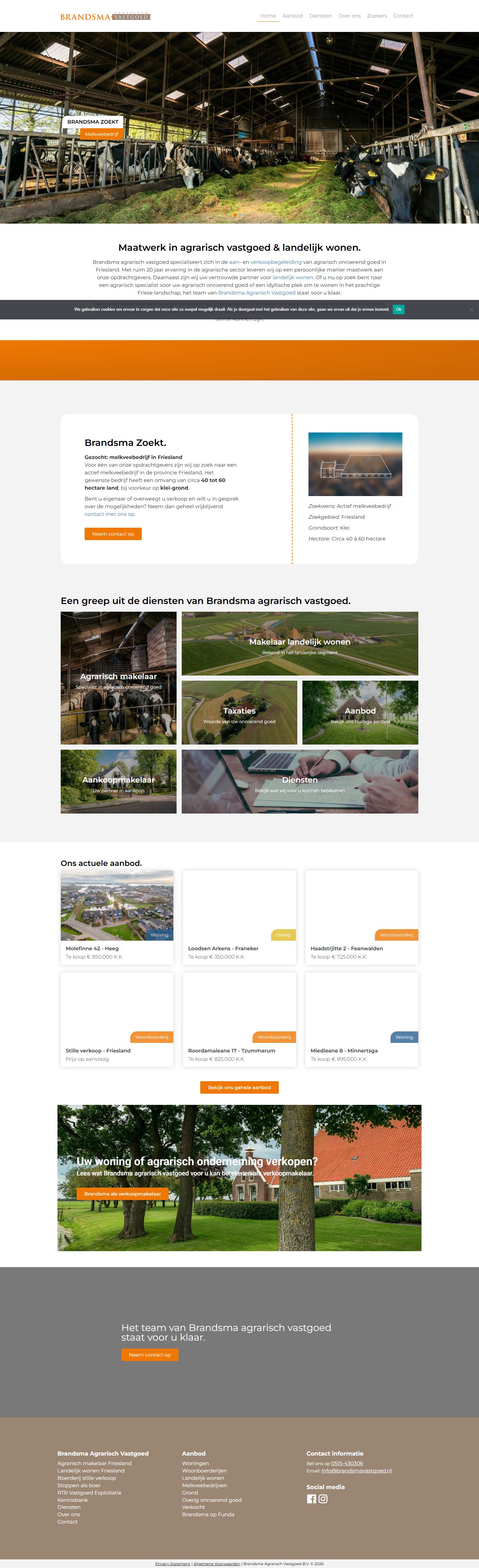Screenshot der Website von www.brandsma-og.nl